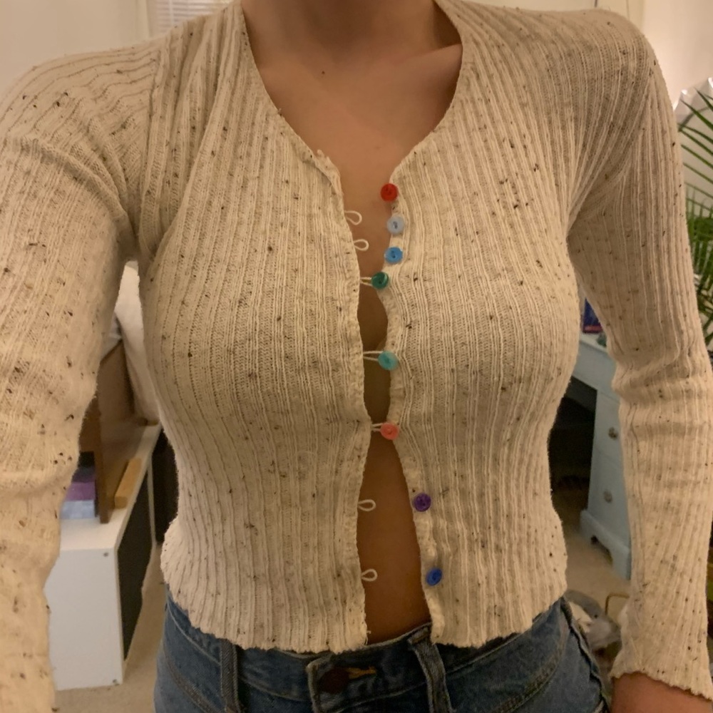 Rainbow button shirt